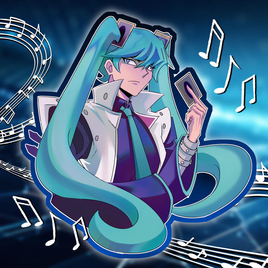 Commissioned "Kaiba Miku" Print for content creator @nordycos.